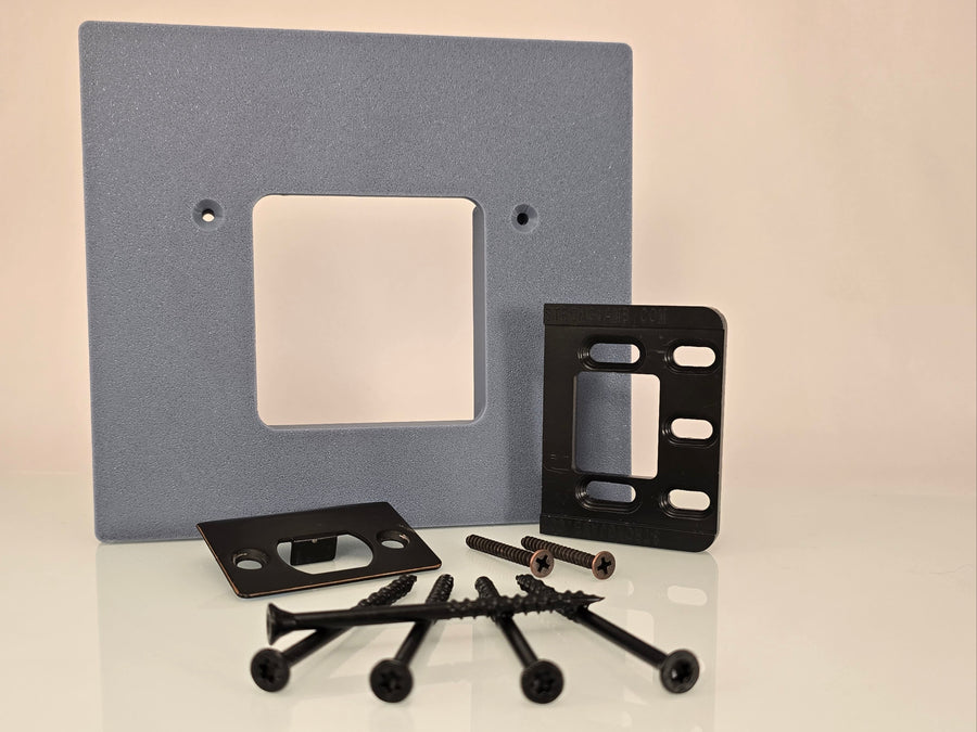 StrongJamb Armor Plate installed in a reinforced door jamb