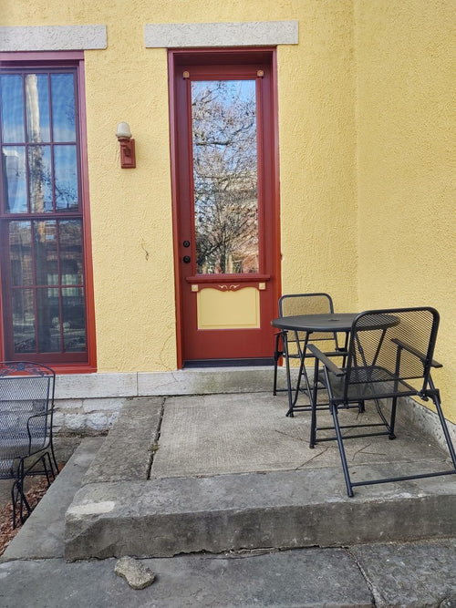 StrongJamb-reinforced entry door on a rental home patio